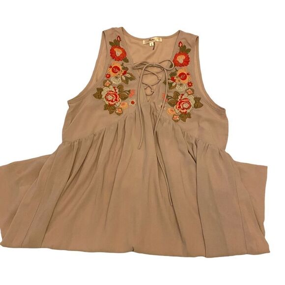 Andree by Unit Boho Inspired A-line Sleeveless Embroidered Dress Size Small - Picture 9 of 12